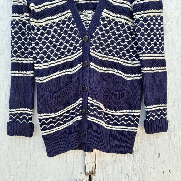 Madewell Blue Cozy Stitchway Cardigan Sweater - Picture 6 of 7